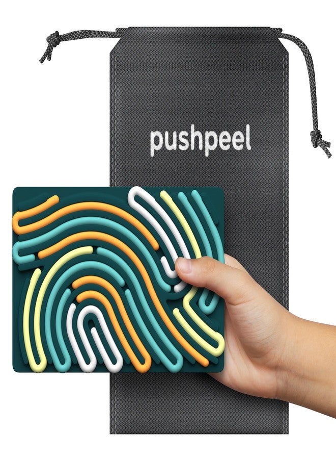 Pushpeel Sensory Activity Board: Silicone Fidget Toy for Calming, Stress, Anxiety, ADHD & Autism | Silent, No Mess | Kids 3+ & Adults | Includes Portable Travel Bag & 11 Strings - Image 5